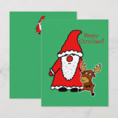 Funny Santa Claus with baby moose (Vorne/Hinten)