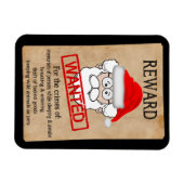 Funny Santa Claus Wollte Poster Magnet (Horizontal)