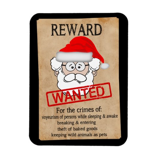 Funny Santa Claus Wollte Poster Magnet (Vertikal)