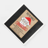 Funny Santa Claus Wollte Poster Serviette (Ecke)