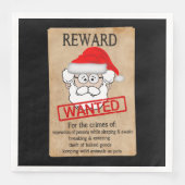 Funny Santa Claus Wollte Poster Serviette (Vorderseite)