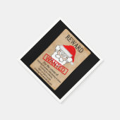 Funny Santa Claus Wollte Poster Serviette (Ecke)
