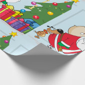 Funny Santa Claus Wrapping Paper Geschenkpapier