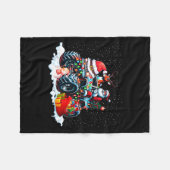 Funny Santa Clause Riding Monster Red Truck Xmas T Fleecedecke (Vorderseite (Horizontal))
