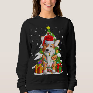 Funny Santa Corgi Dog Weihnachtsbaum Geschenke Wei Sweatshirt