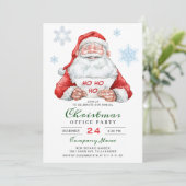 Funny Santa Corporate Weihnachten Weihnachten Part Einladung (Stehend Vorderseite)