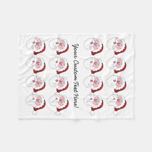 Funny Santa Custom Fleece Decke (Vorderseite (Horizontal))
