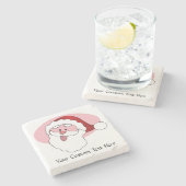 Funny Santa Custom Untersetzer (Seitenansicht)