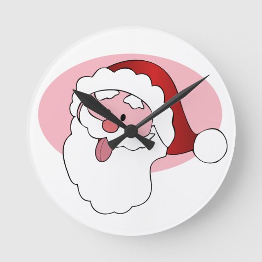 Funny Santa Custom Wall Uhr (Vorderseite)