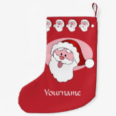 Funny Santa Custom Weihnachten Strumpf Kleiner Weihnachtsstrumpf (Rückseite)