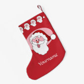 Funny Santa Custom Weihnachten Strumpf Kleiner Weihnachtsstrumpf (Rückseite (Hängend))