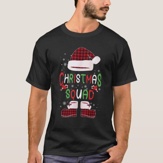 Funny Santa Dabbing Elf Christmas Squad Matching F T-Shirt (Vorderseite)