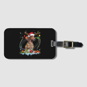 Funny Santa Dackel Rentier Weihnachten Gepäckanhänger