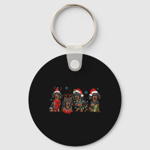 Funny Santa Dackel Weihnachten Dackel Hunde Liebe Schlüsselanhänger