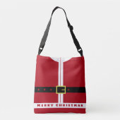 Funny Santa Design Weihnachts Crossbody Beutel Ges Tragetaschen Mit Langen Trägern (Rückseite)