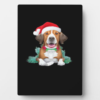 Funny santa dog Oversized T-Shirt Fotoplatte