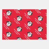 Funny Santa dog Weihnachtsverpackung Geschenkpapier Set (Vorderseite)