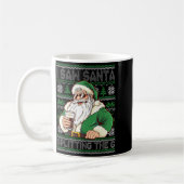 Funny Santa Drinking Beer Splitting G Christmas Ad Kaffeetasse (Links)