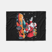 Funny Santa Driving Srt Car Xmas Pajama Christmas Fleecedecke (Vorderseite (Horizontal))