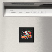 Funny Santa Driving Srt Car Xmas Pajama Christmas Magnet (In Situ (Geschirrspüler))