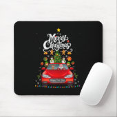 Funny Santa Driving Wagon Red Truck Christmas Tree Mousepad (Mit Mouse)