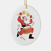 Funny Santa Drummer Ugly Weihnachten Weihnachten D Keramik Ornament (Rechts)