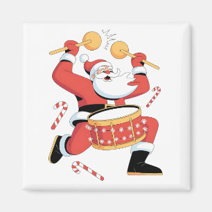 Funny Santa Drummer Ugly Weihnachten Weihnachten D Magnet