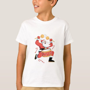 Funny Santa Drummer Ugly Weihnachten Weihnachten D T-Shirt