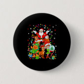Funny Santa Elf Snowman Reindeer Gingerbread Chris Button (Vorderseite)