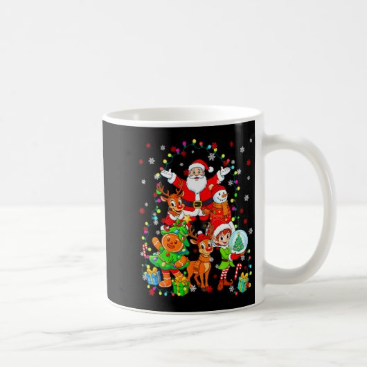 Funny Santa Elf Snowman Reindeer Gingerbread Chris Kaffeetasse (Rechts)