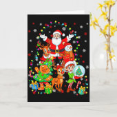 Funny Santa Elf Snowman Reindeer Gingerbread Chris Karte (Gelbe Blume)