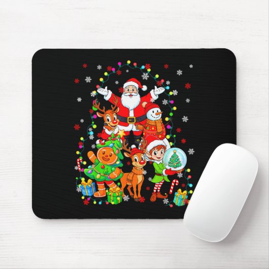 Funny Santa Elf Snowman Reindeer Gingerbread Chris Mousepad (Mit Mouse)