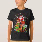 Funny Santa Elf Snowman Reindeer Gingerbread Chris T-Shirt (Vorderseite)