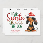 Funny Santa Es war Dog 2026 Kalender Weihnachten (Vorne/Hinten)