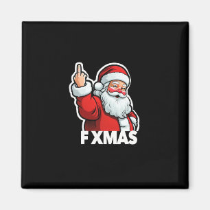 Funny Santa F Xmas Anti Holiday Bah Humbug Christm Magnet