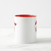 Funny Santa Face Weihnachts-Tasse Tasse (Zentrum)
