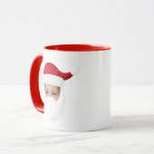 Funny Santa Face Weihnachts-Tasse Tasse (Vorderseite Links)