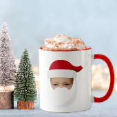 Funny Santa Face Weihnachts-Tasse Tasse