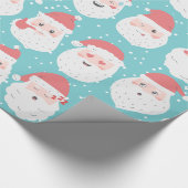 Funny Santa Faces Weihnachtsgeschenke Wrap Geschenkpapier (Ecke)