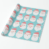Funny Santa Faces Weihnachtsgeschenke Wrap Geschenkpapier (Ungerollt)