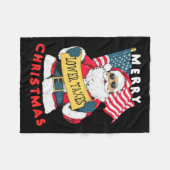 Funny Santa Fleecedecke (Vorderseite (Horizontal))