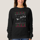 Funny Santa Flying Reindeer Ugly Sweater Sweatshirt (Vorderseite)