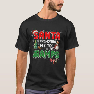 Funny Santa fördert mich zu Gramps Schwangerschaft T-Shirt