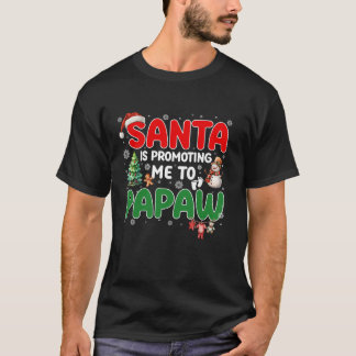 Funny Santa fördert mich zum Papaw Pregnancy Chr T-Shirt