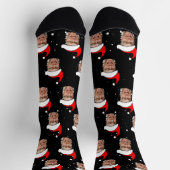 Funny Santa Foto Weihnachtssocken Socken (Oben)