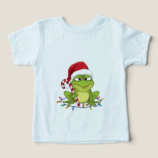 Funny Santa Frog Christmas Shirt - Cute Frog with  (Design Vorderseite)