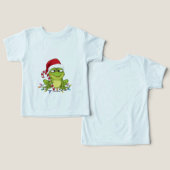 Funny Santa Frog Christmas Shirt - Cute Frog with  (Design Vorderseite & Rückseite)