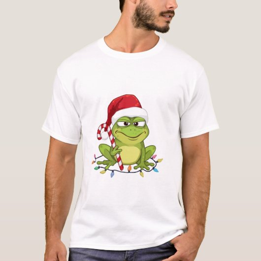 Funny Santa Frog Christmas Shirt - Cute Frog with (Vorderseite)