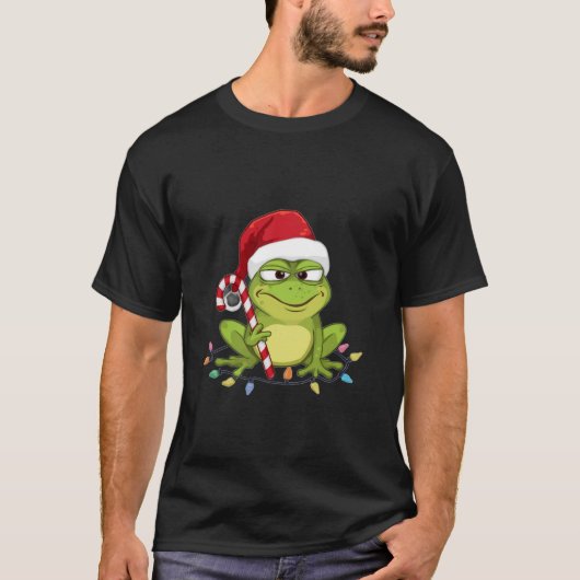 Funny Santa Frog Christmas Shirt - Cute Frog with  (Vorderseite)