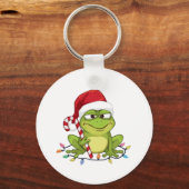 Funny Santa Frog Christmas Shirt - Cute Frog with  Schlüsselanhänger (Vorderseite)